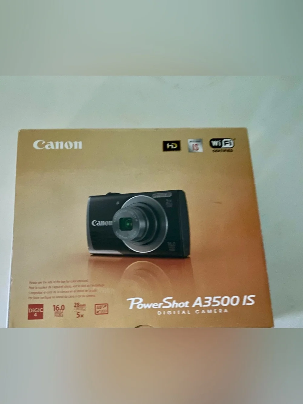 Canon PowerShot A3500 IS 16MP Red Digital Camera 5x WiFi NEW NOS w/ Box
